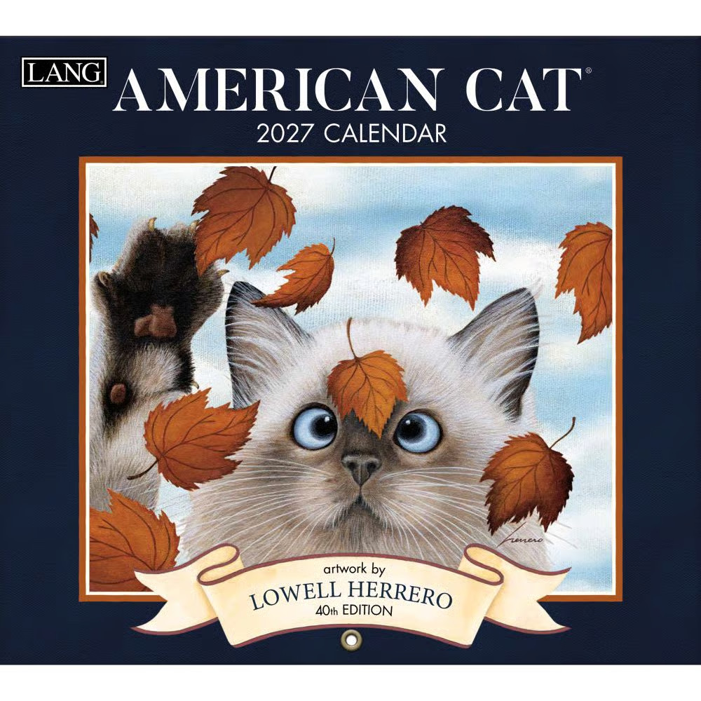 Lang Brands, American Cat 2027 Wall Calendar by Lowell Herrero Lang Brands, American Cat 2027 Wall Calendar by Lowell Herrero