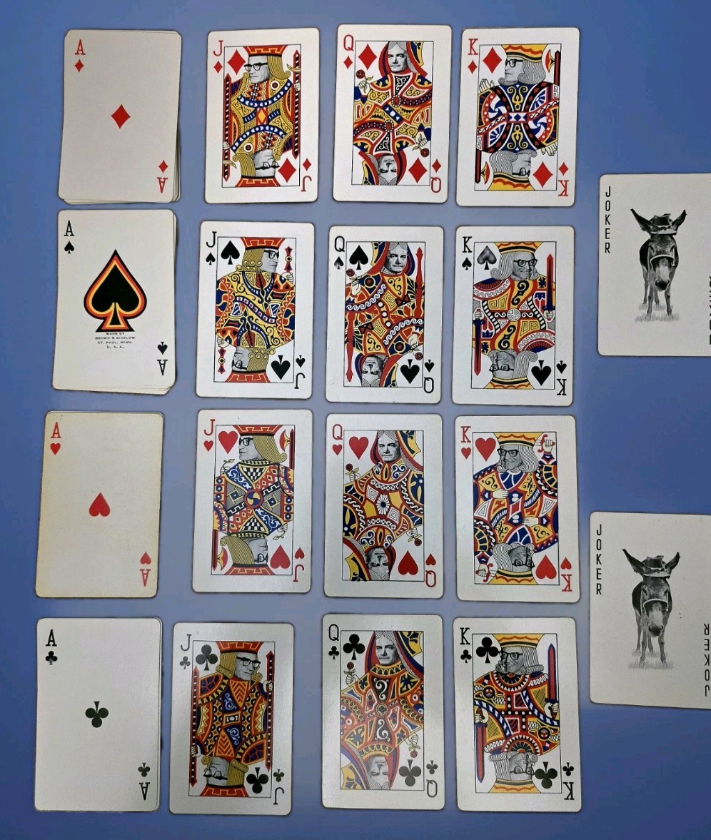Vintage Barry Goldwater AuH2O Playing Cards Presidential Campaign Souvenir 52+2J