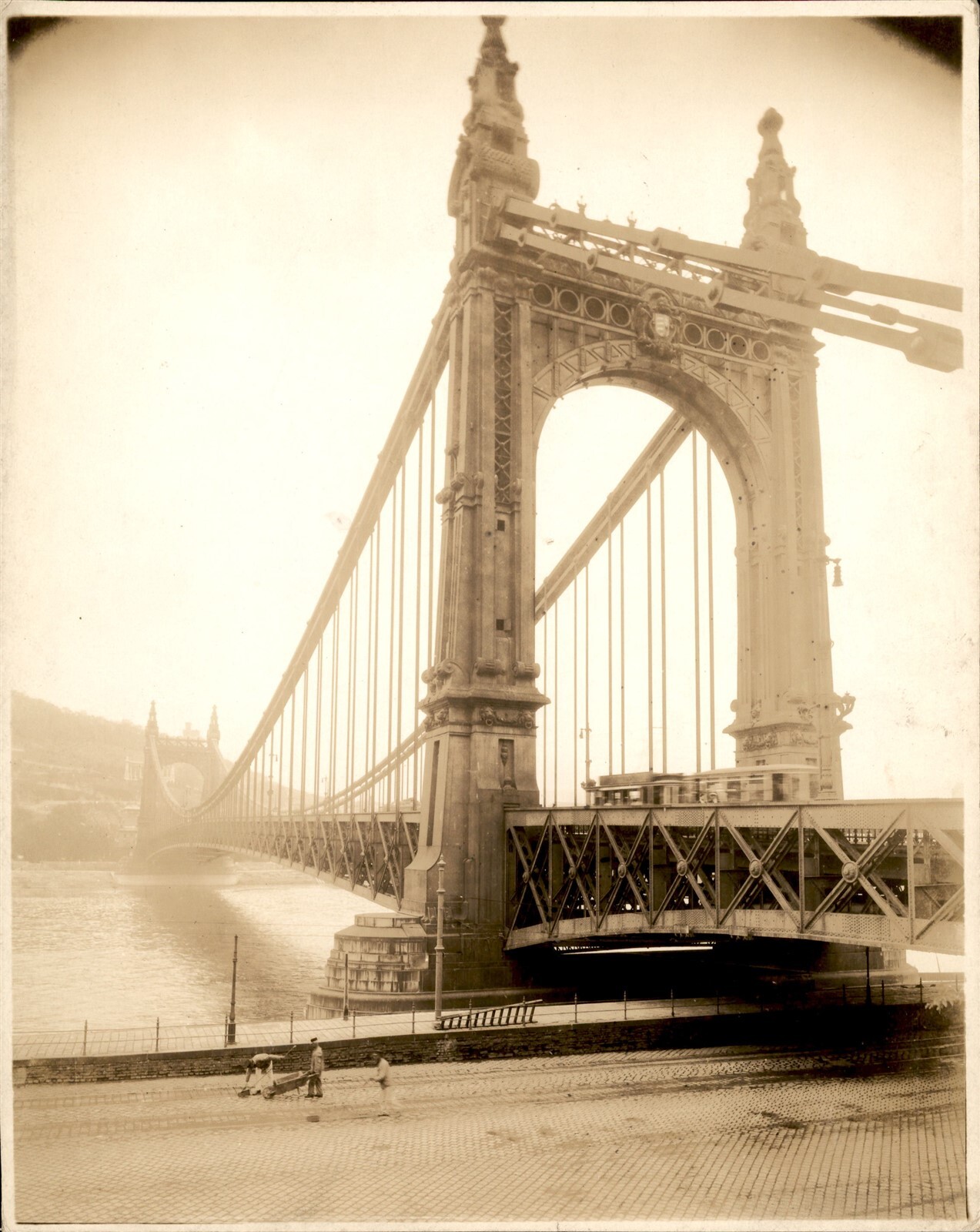 GA228 Early 1900s Original Photo ELISABETH BRIDGE @ TWILIGHT HUNGARY - BUDAPEST GA228 Early 1900s Original Photo ELISABETH BRIDGE @ TWILIGHT HUNGARY - BUDAPEST