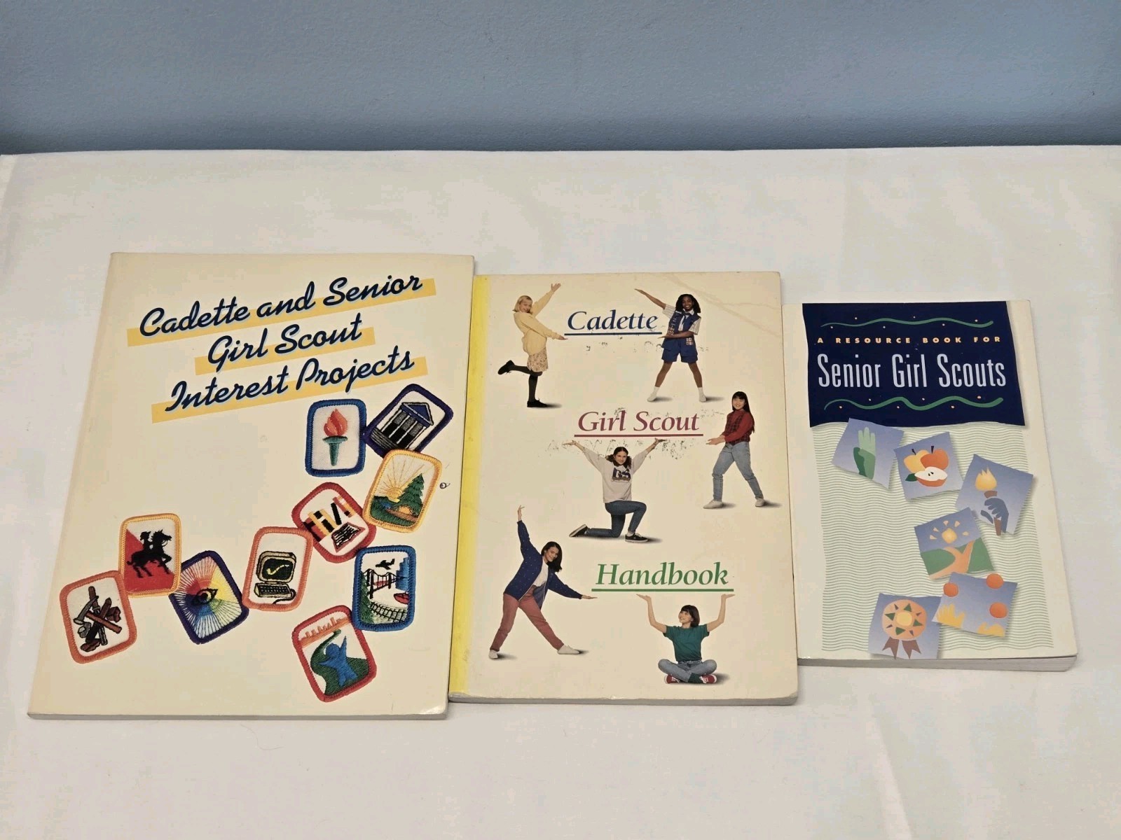 Lot Of 3 Vtg Girl Scout Books Cadette Senior Handbook Guide Interest Projects