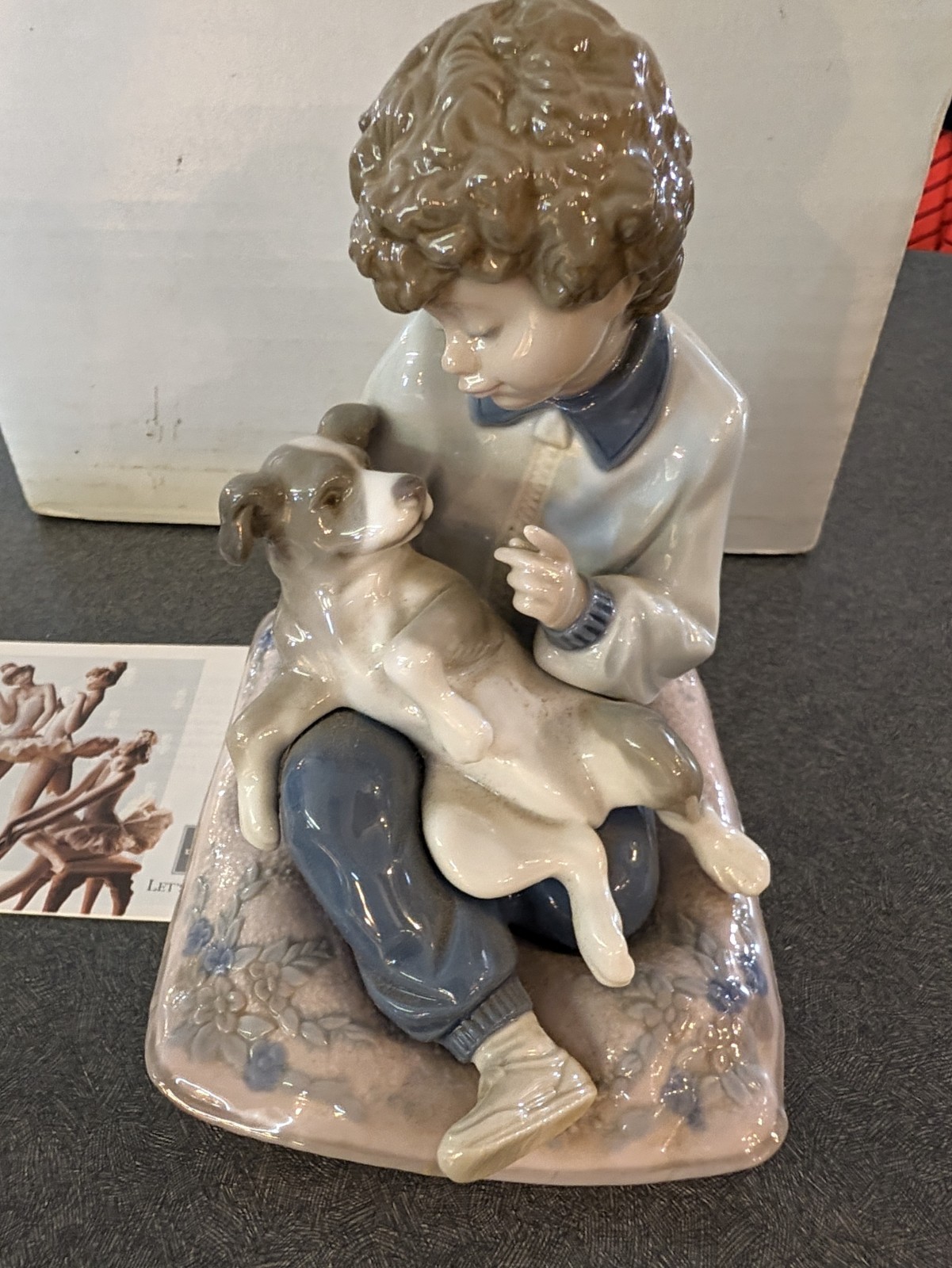 Lladro “Behave” #5703 Boy with Dog Figurine Lladro “Behave” #5703 Boy with Dog Figurine