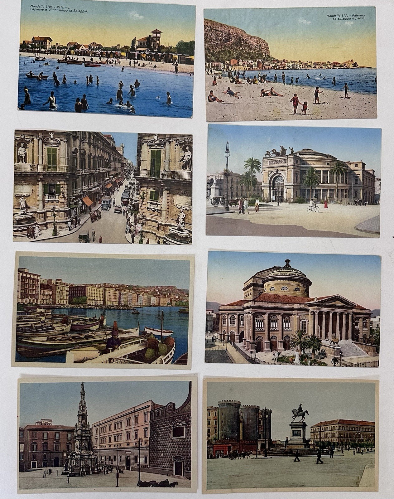 8 Vintage Italy Postcards 1910s-1920s Palermo Sicily & Naples Landmarks 8 Vintage Italy Postcards 1910s-1920s Palermo Sicily & Naples Landmarks