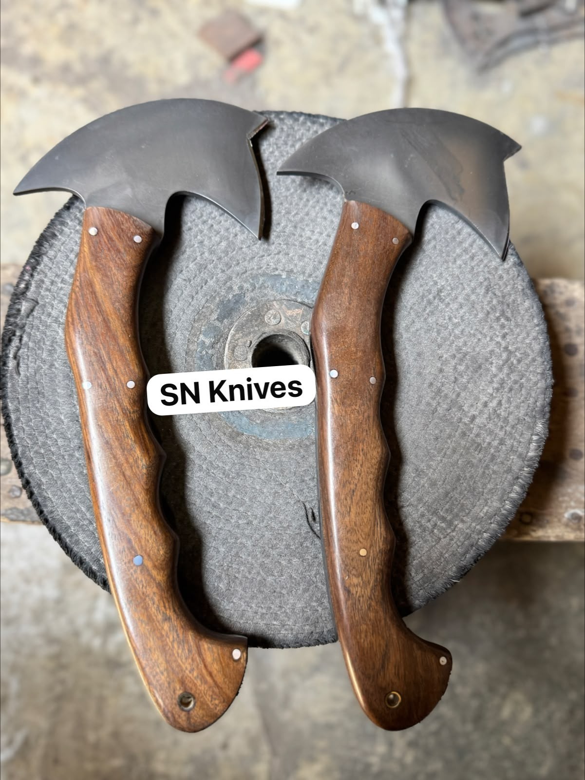 2pcs-Custom Handmade High Carbon Steel Tomahawk Axes Compatible With Sheath