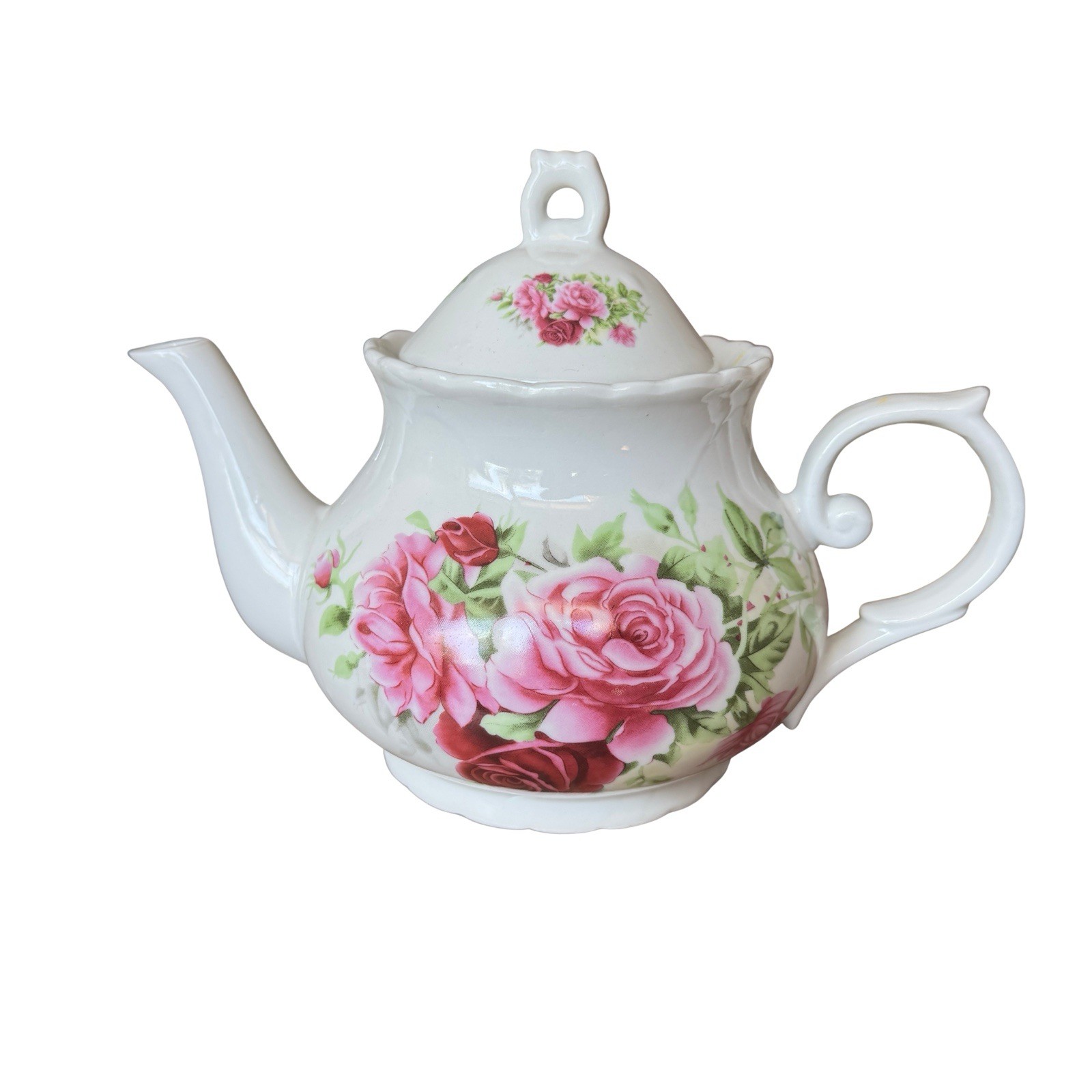 Vintage Beautiful formalities style Floral Rose Scene Tea Pot, 8” X 6” 4 cups Vintage Beautiful formalities style Floral Rose Scene Tea Pot, 8” X 6” 4 cups