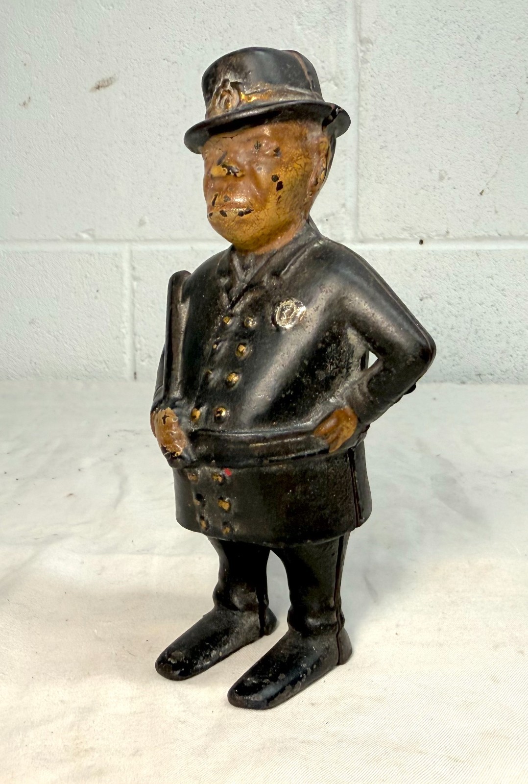 Antique 1900 Cast Iron Still Coin Bank Mulligan The Policeman cop A.C Williams Antique 1900 Cast Iron Still Coin Bank Mulligan The Policeman cop A.C Williams