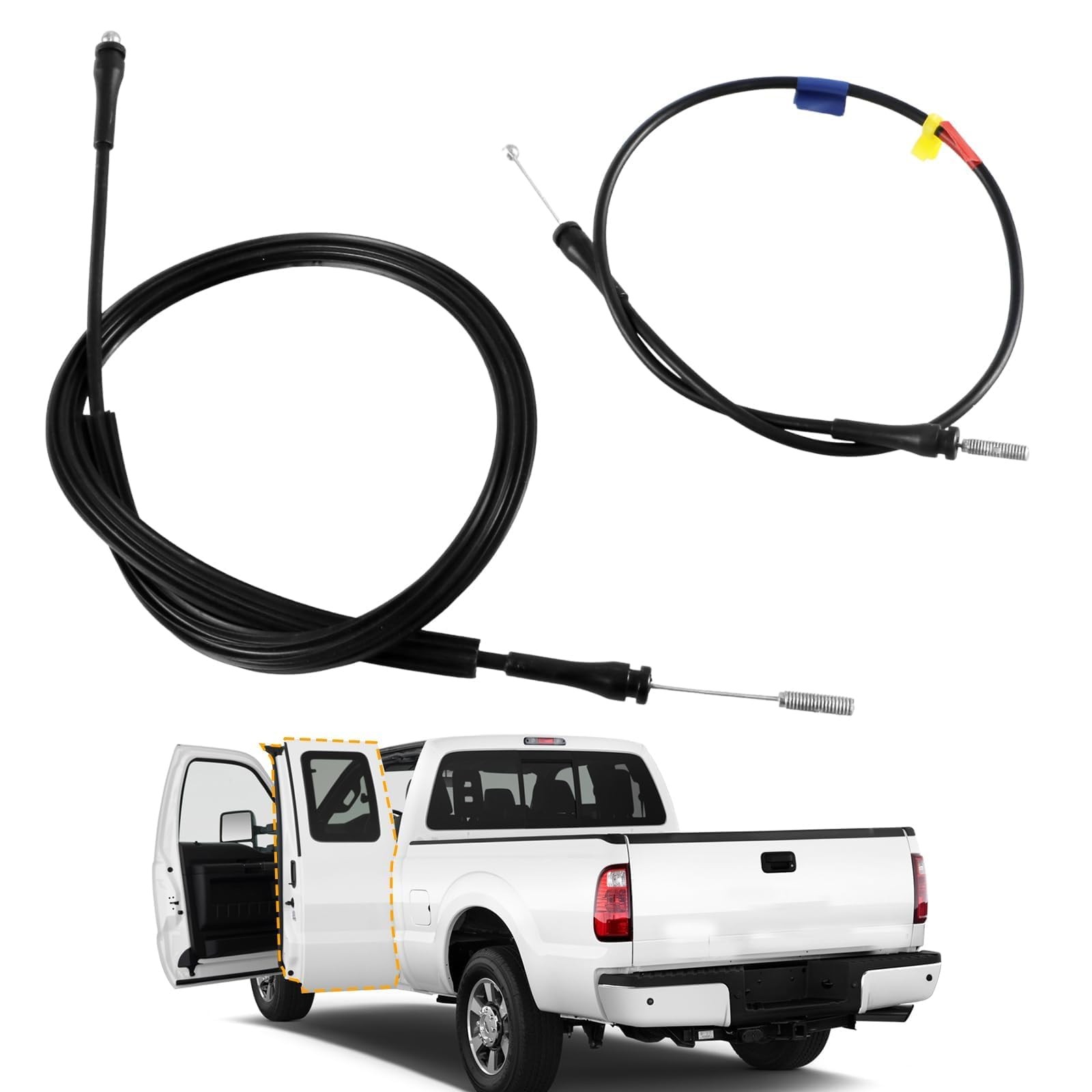 Rear Left & Right Extended Cab Door Latch Release Cable Compatible with Ford ... Rear Left & Right Extended Cab Door Latch Release Cable Compatible with Ford ...
