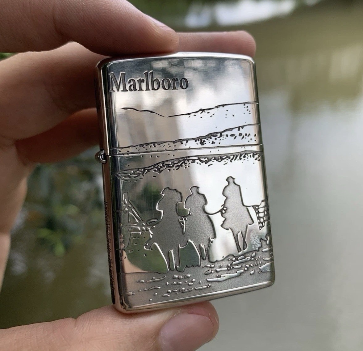 Marlboro Horsemen Zippo Lighter In A New Box Marlboro Horsemen Zippo Lighter In A New Box