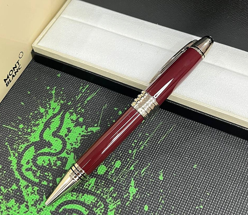 Luxury Mont blanc John F. Kennedy Red Burgundy Ballpoint Pen Gift - New In Box