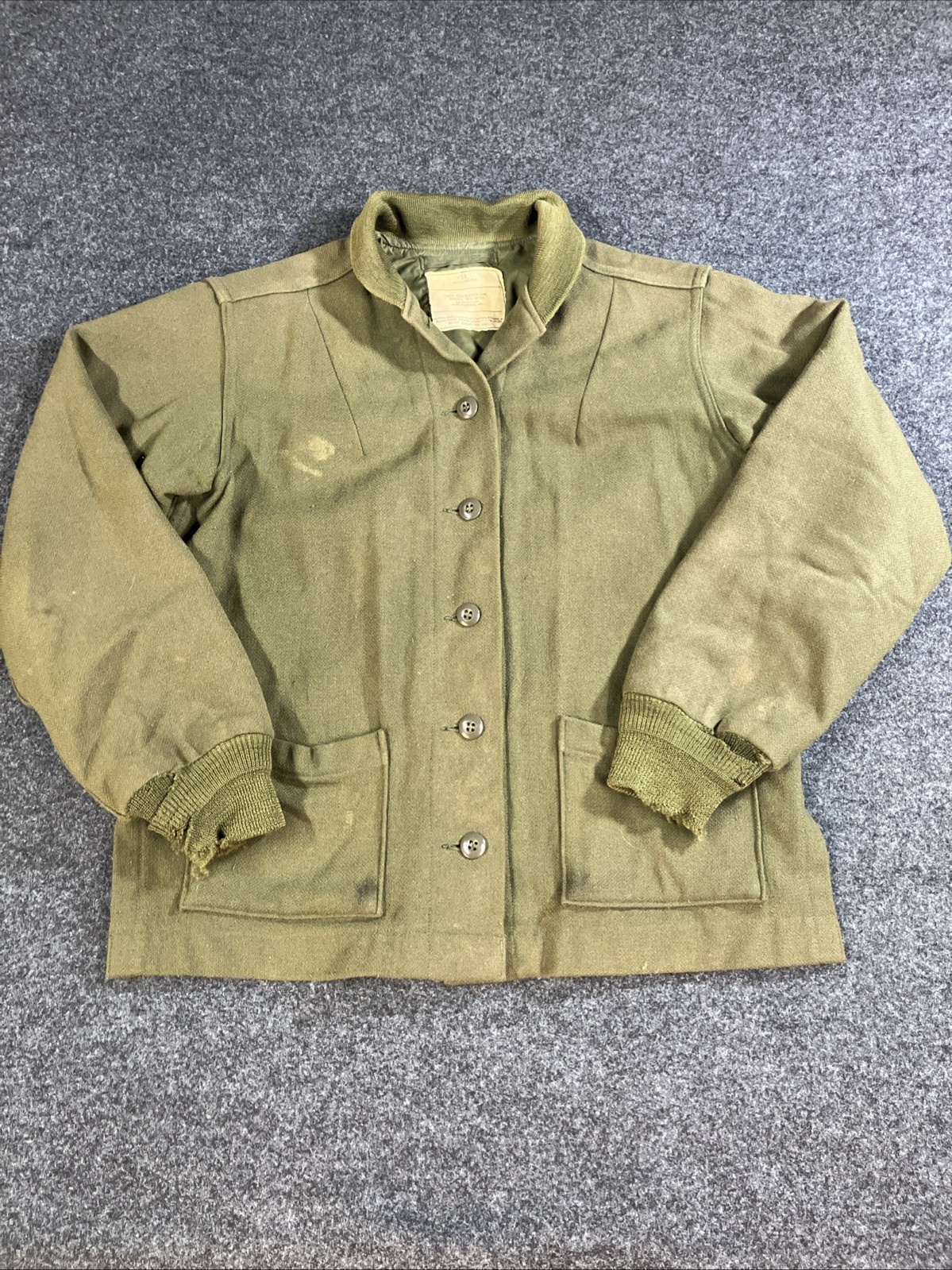 Vtg 1975 Alpha Industries OG-108 Wool Field Jacket Liner Womens 14 US Military Vtg 1975 Alpha Industries OG-108 Wool Field Jacket Liner Womens 14 US Military