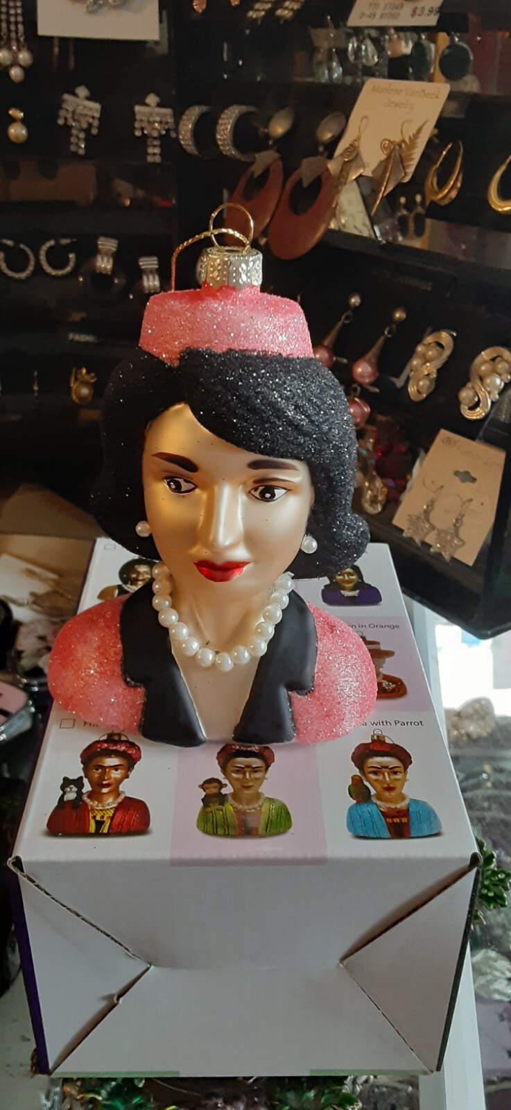 Jackie O FIRST LADY  ORNAMENT BY NAKED DECOR CHRISTMAS