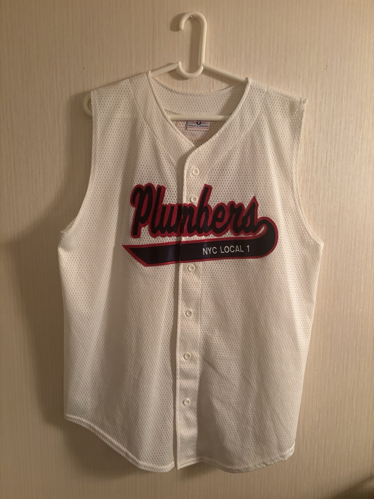 PLUMBERS UNION LOCAL ONE NYC SOFTBALL JERSEY SUPER EXCLUSIVE COLLECTIBLE LOCAL 1