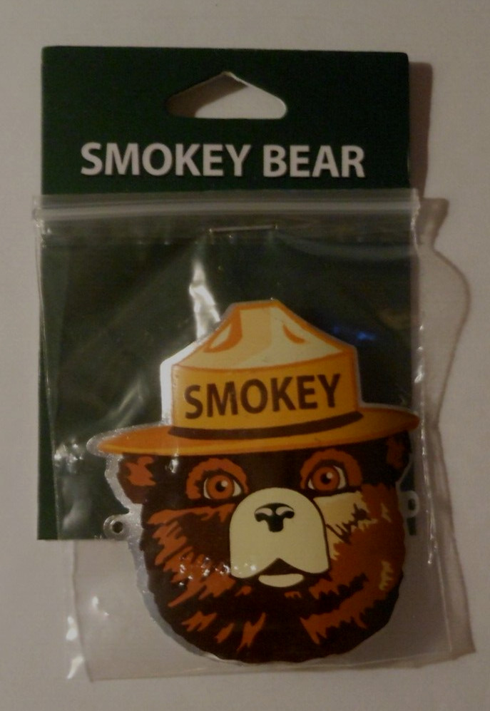 SMOKEY BEAR / THE BEAR CURVED METAL HIKING WALK STICK MEDALLION 1 1/2\