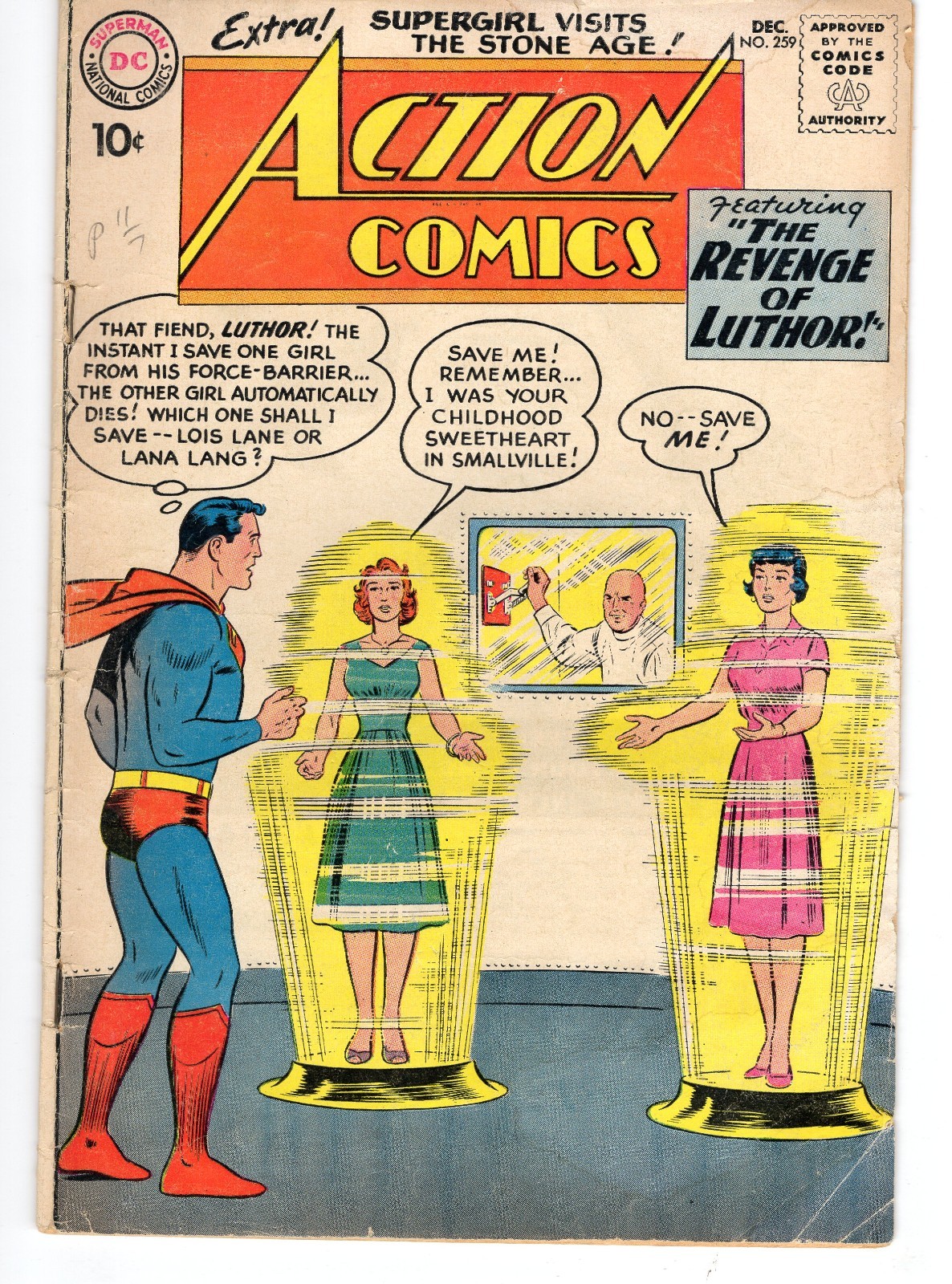 Action Comics 259 1959 DC Comics VG 4.0 Superman Supergirl Lex Luthor