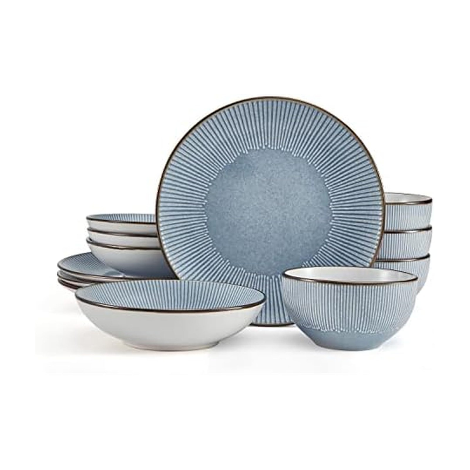 Pfaltzgraff Arlie Blue 12 Piece Dinnerware Set, Service for 4, Pfaltzgraff Arlie Blue 12 Piece Dinnerware Set, Service for 4,