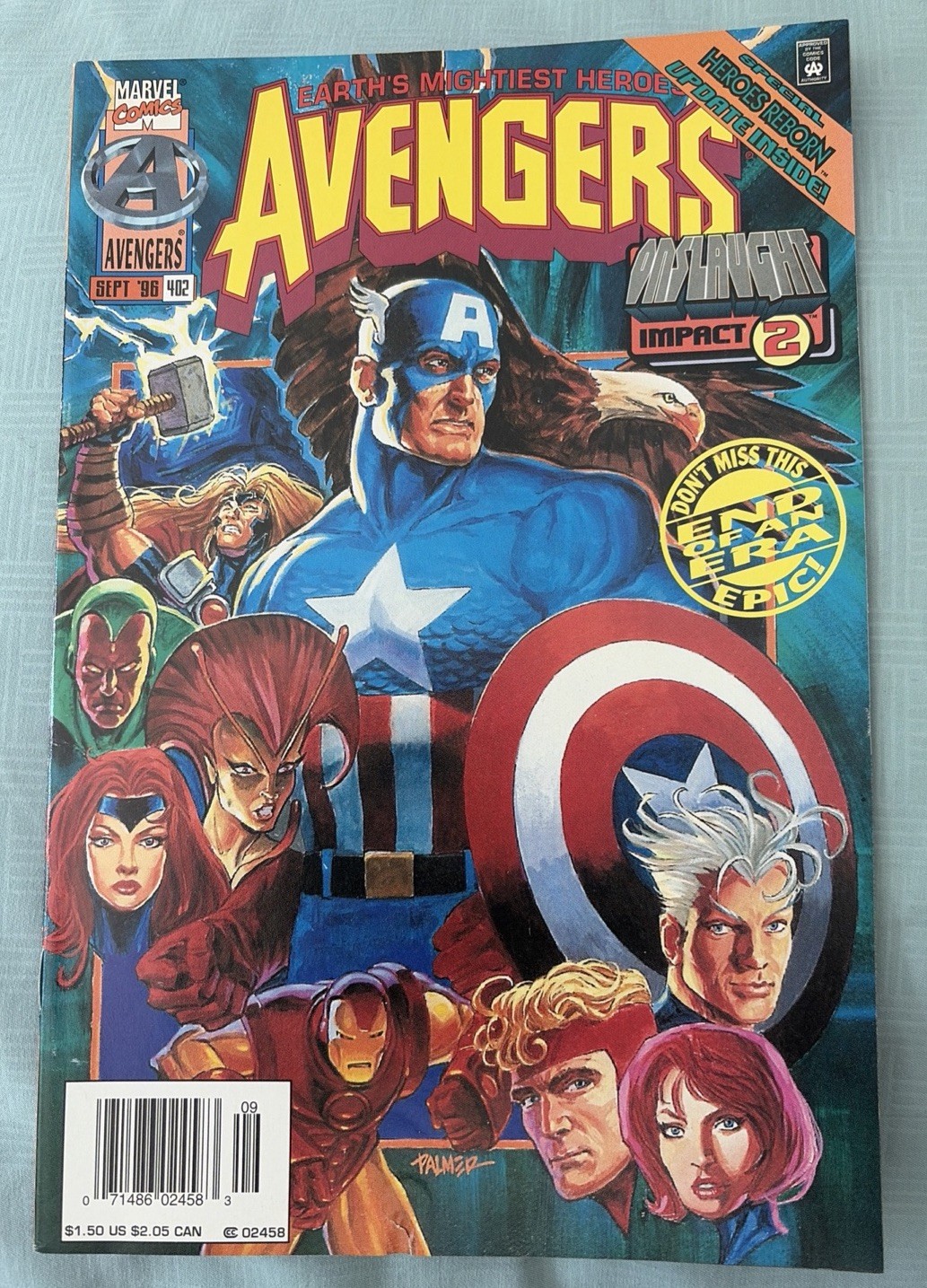 AVENGERS #402 SEPTEMBER 1996 FINE/VERY FINE CONDITION LAST ISSUE DIRECT EDITION AVENGERS #402 SEPTEMBER 1996 FINE/VERY FINE CONDITION LAST ISSUE DIRECT EDITION