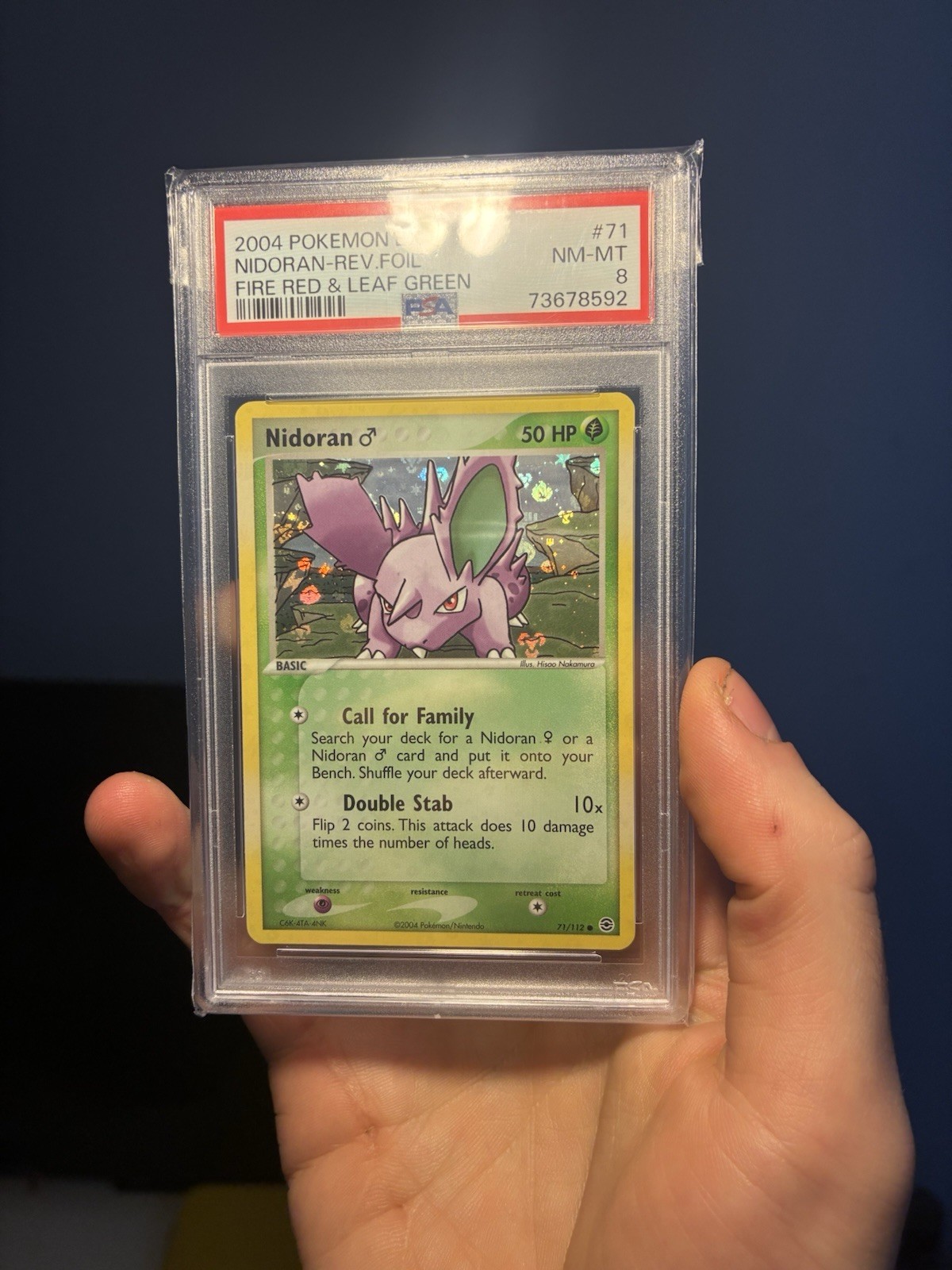 2004 POKEMON EX FIRE RED & LEAF GREEN #71 NIDORAN-REVERSE FOIL PSA 8 2004 POKEMON EX FIRE RED & LEAF GREEN #71 NIDORAN-REVERSE FOIL PSA 8