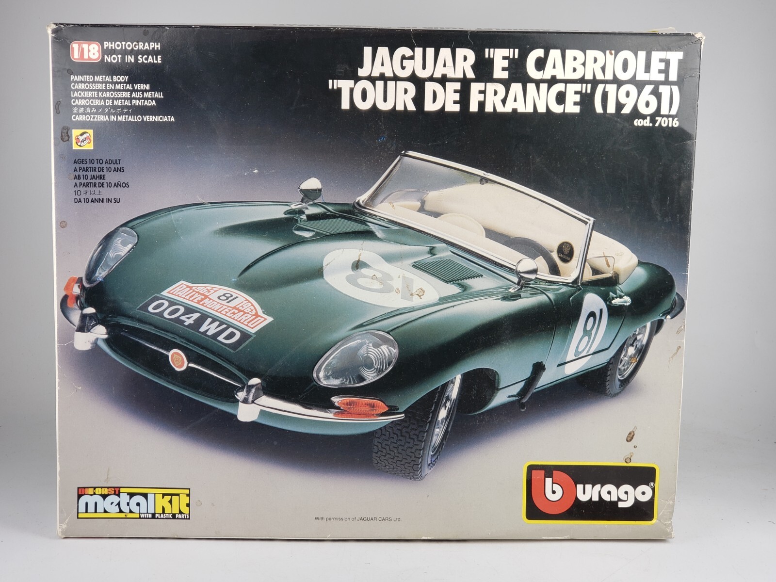 Vintage Bburago 1961 Jaguar Tour De France & Rally Monte Carlo