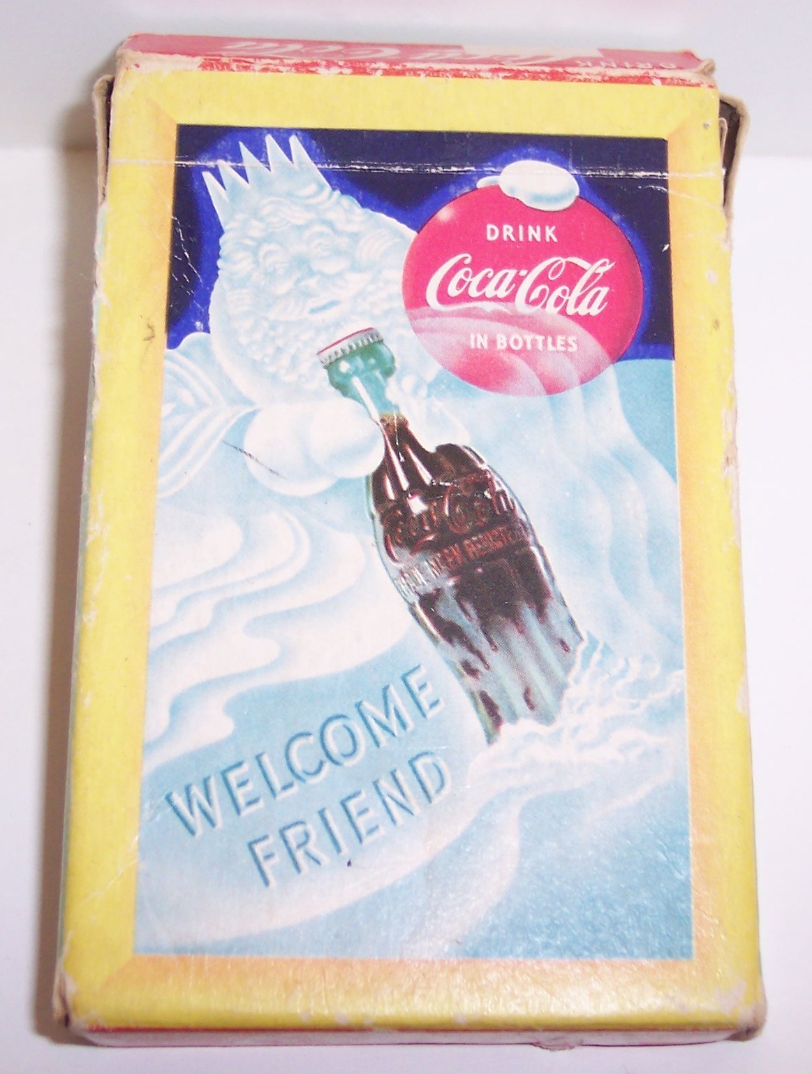 Vintage 1958 Drink Coca-Cola Welcome Friend Play Refreshed Coke Playing Cards Vintage 1958 Drink Coca-Cola Welcome Friend Play Refreshed Coke Playing Cards
