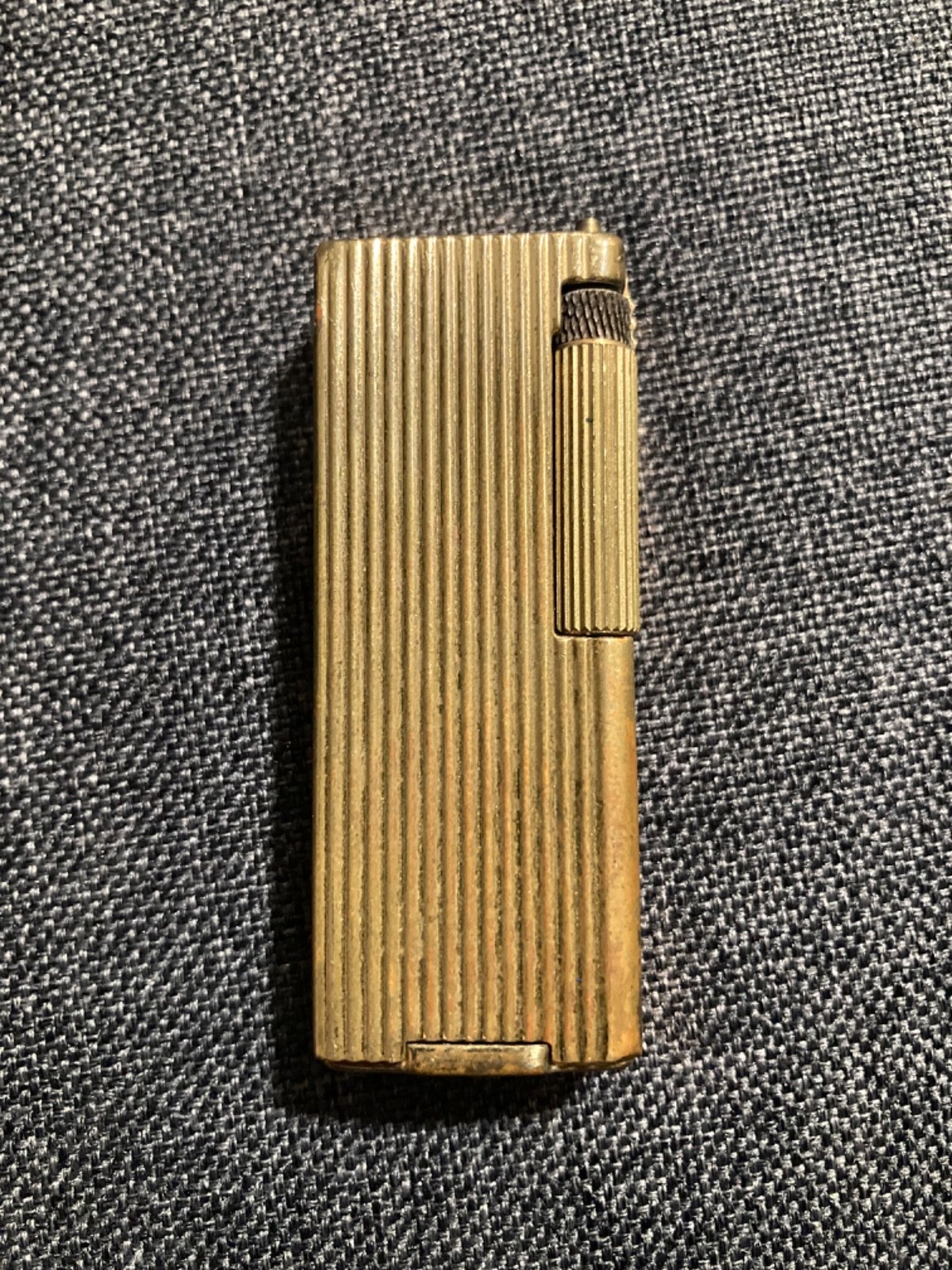 Vintage Gold Caddy Japan Zaima Pocket Lighter | Art-Deco Design Untested As-Is