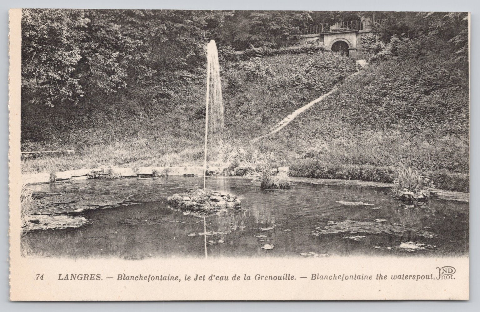 Langres Blanchefontaine Frog Waterspout RPPC Postcard France 1910s Neurdein