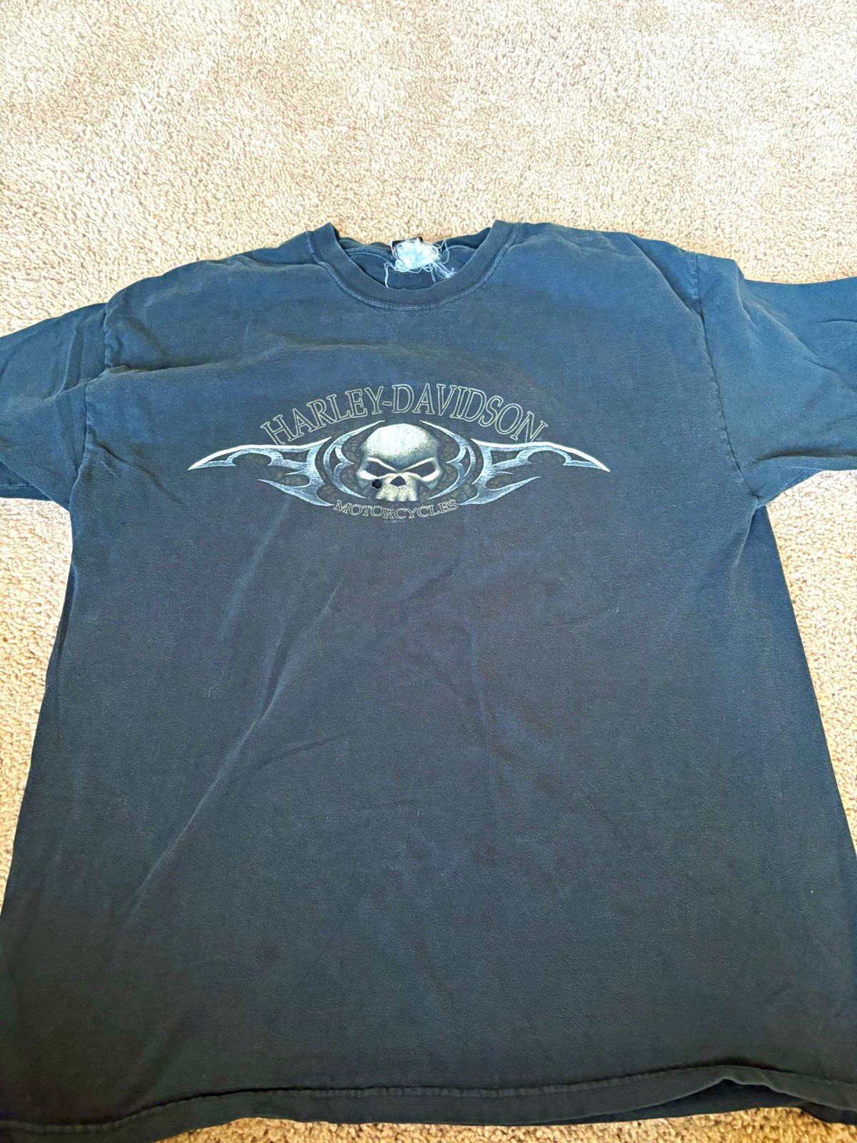 Harley-Davidson Motorcycles Skull Graphic T-Shirt Santa Cruz California