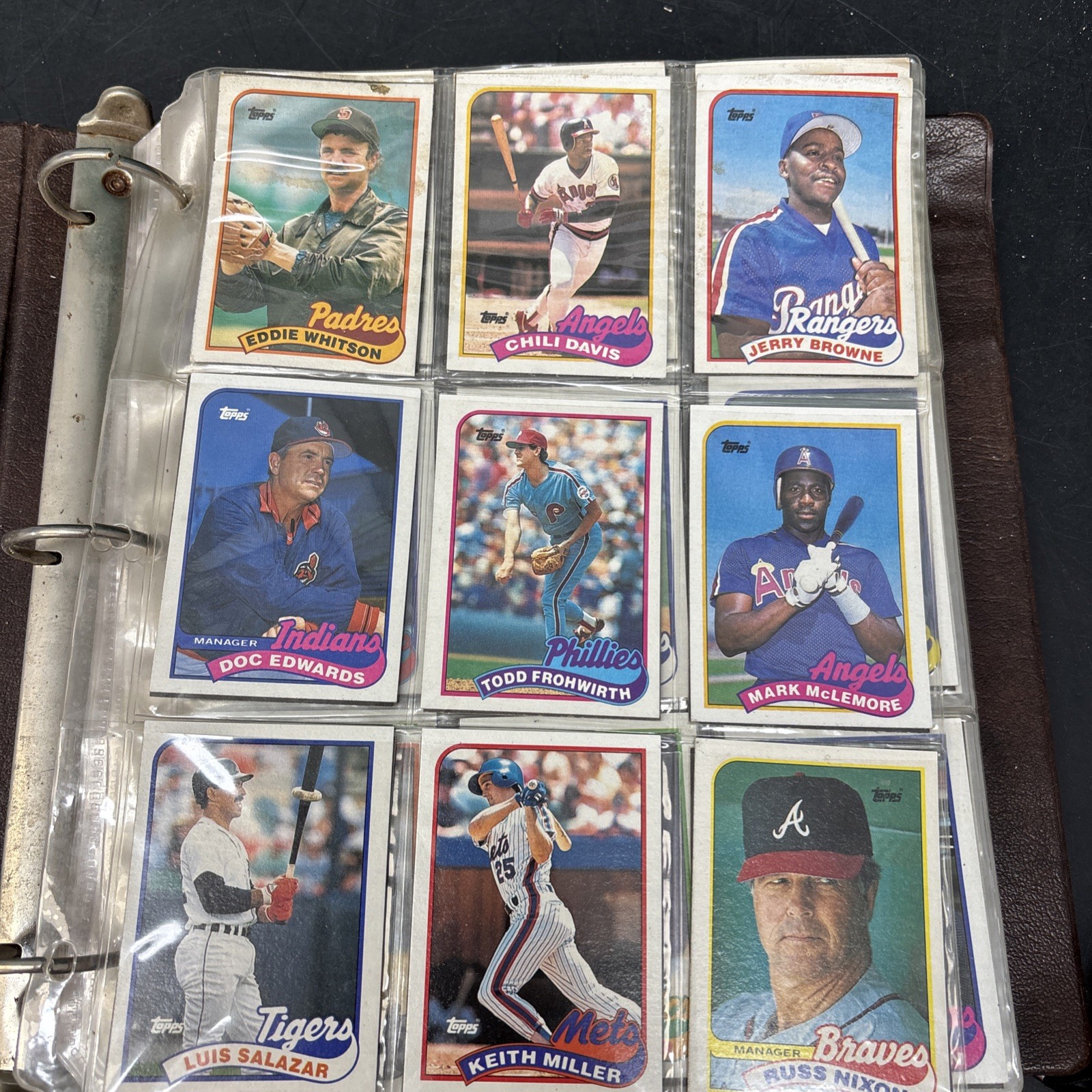 1989 Topps 1990 Upper Deck Baseball 177 Card Lot Barry Bonds Binder