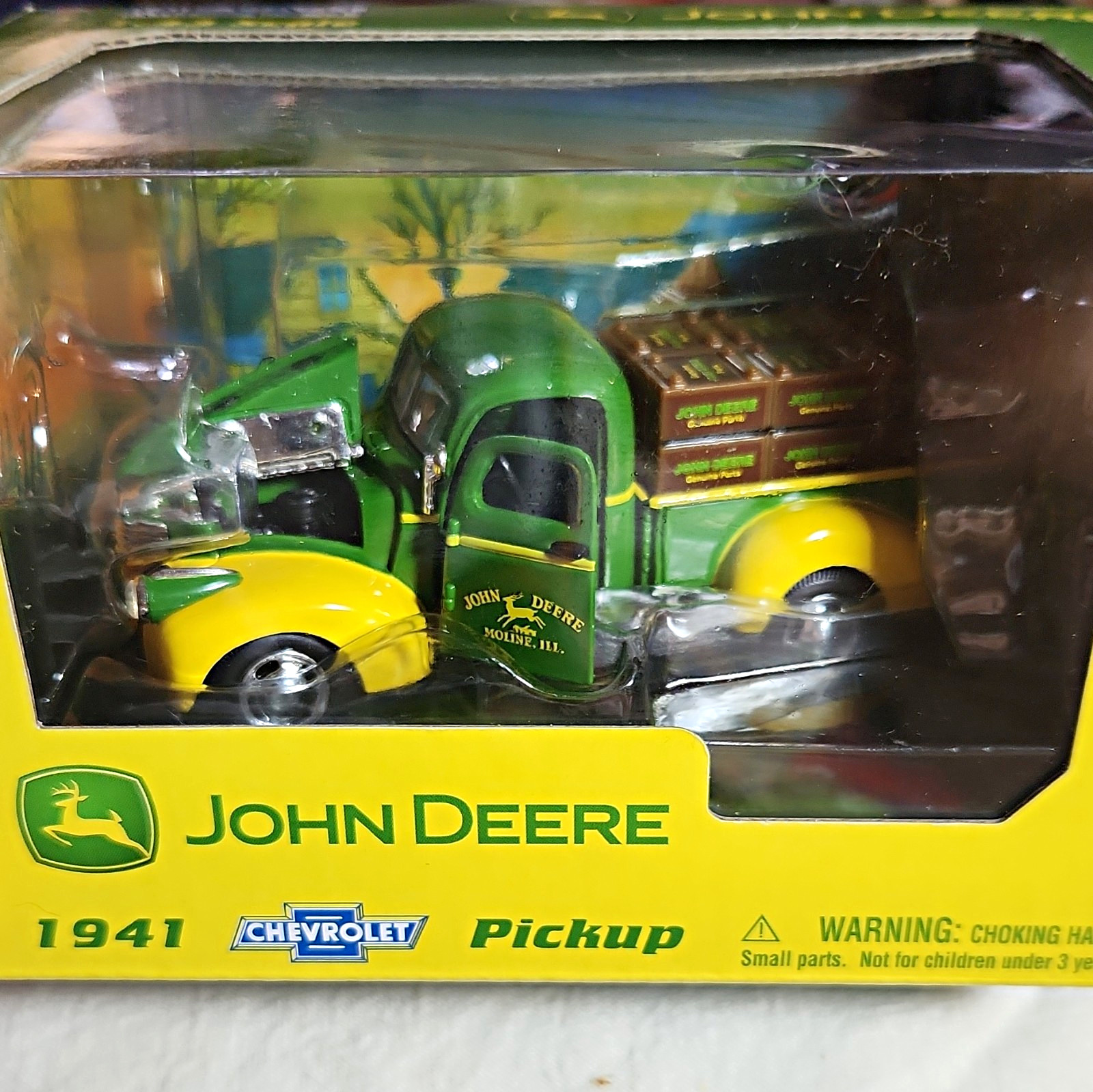 John Deere 1941 Chevrolet Pickup Die-Cast Metal Toy Truck Agriculture Ad