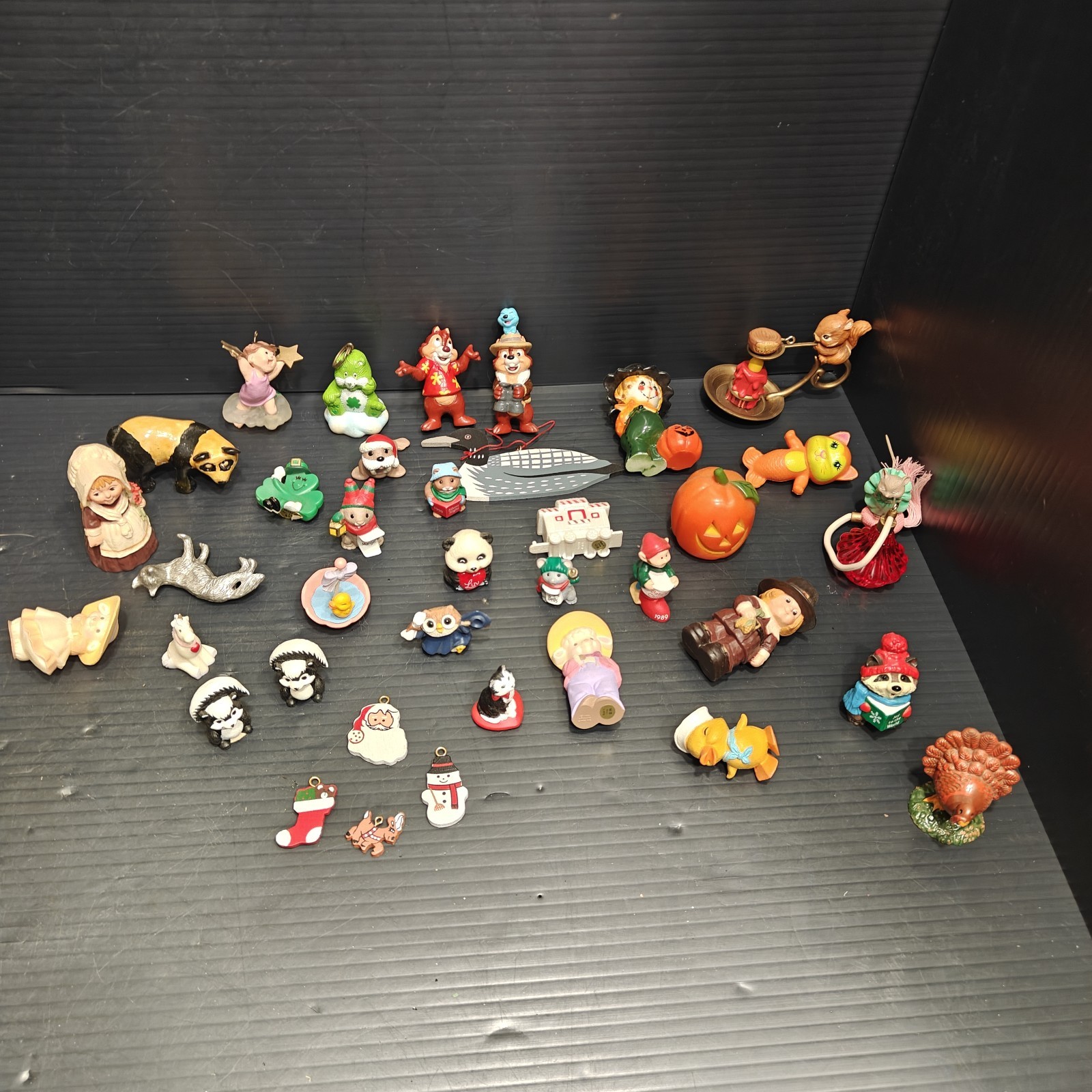 40+ Vintage Miniature Christmas Ornaments Figurines Mixed Holiday Lot...