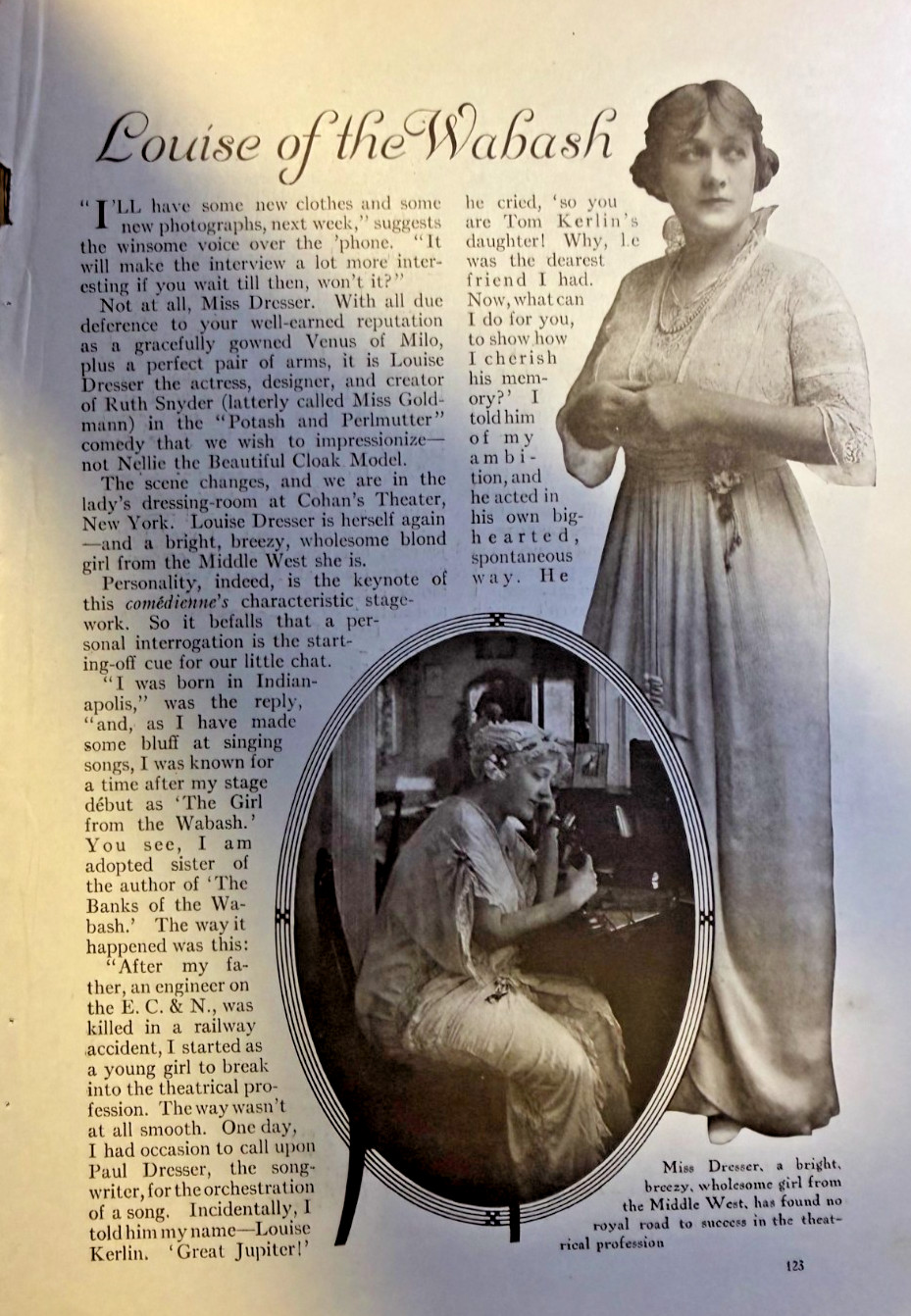 1914 Actress Louise Dresser illustrated 1914 Actress Louise Dresser illustrated