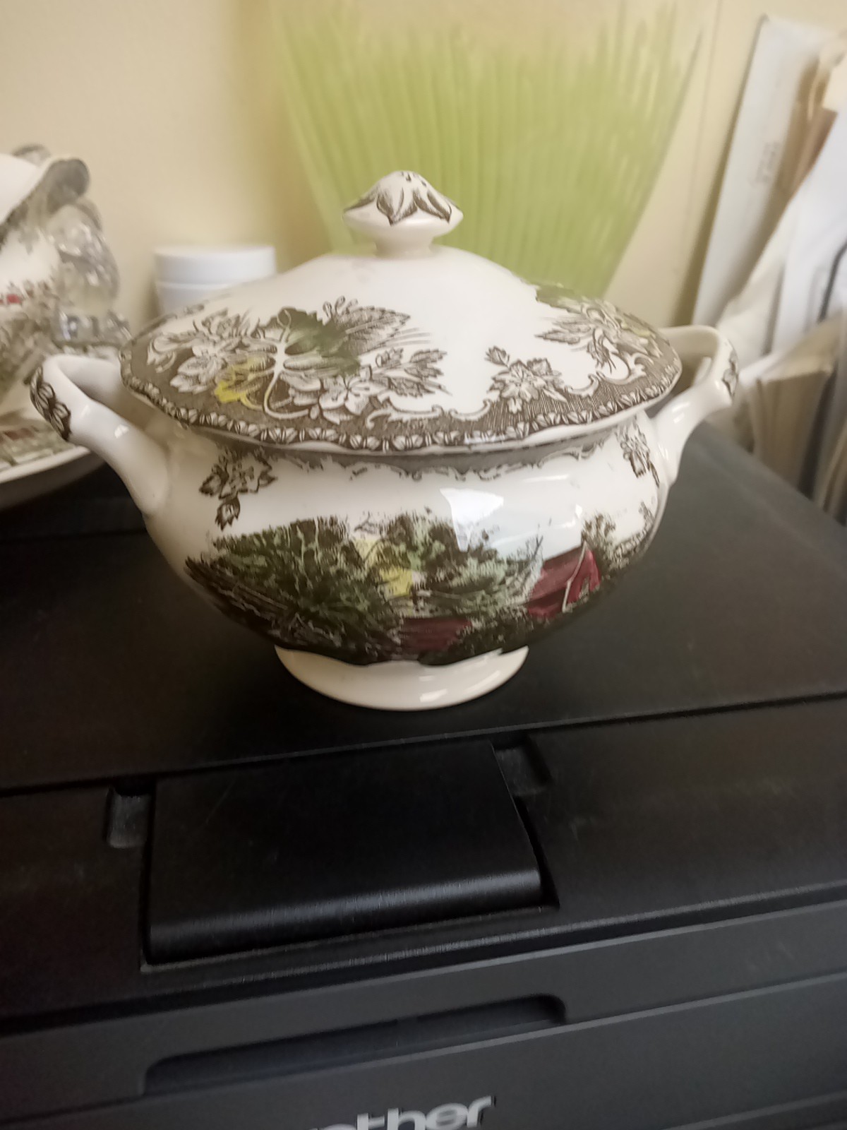 Vintage Johnson Bros Friendly Village Sugar Bowl & Lid England