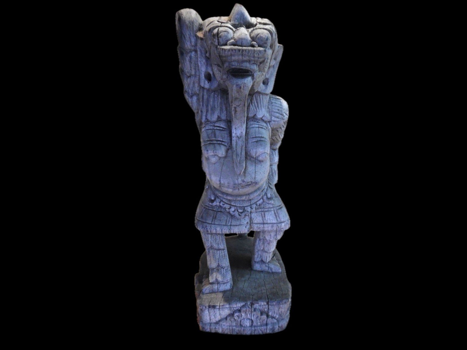 Old Balinese Rangda Demon Queen Wood Statue Hand Carved Bali Folk Art 6.5\ Old Balinese Rangda Demon Queen Wood Statue Hand Carved Bali Folk Art 6.5\