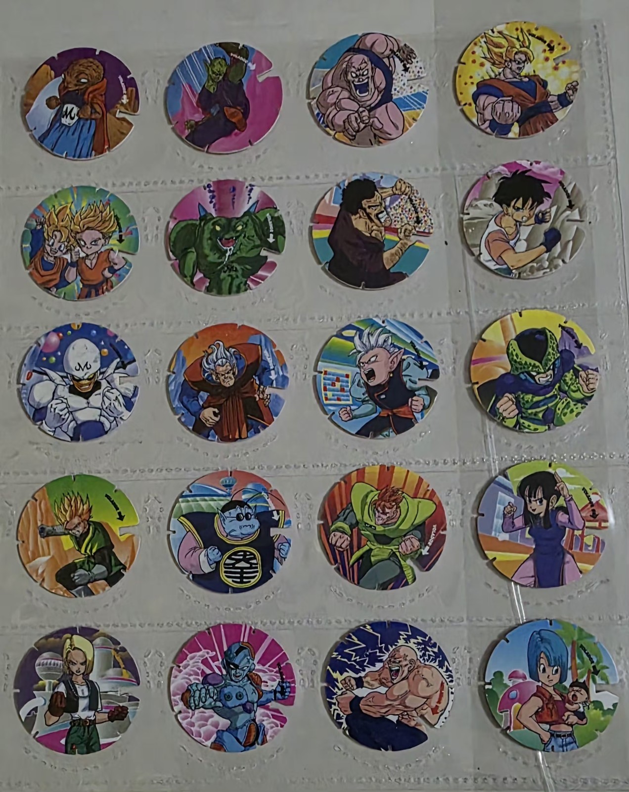 DRAGON BALL Z TAZOS MATUTANO 11-30 FULL SET FLY TAZOS 20/20 TOEI ANIMATION 1995