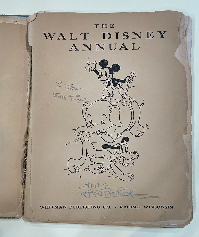 Vintage Walt Disney Annual Book - Mickey Mouse and Friends  signed