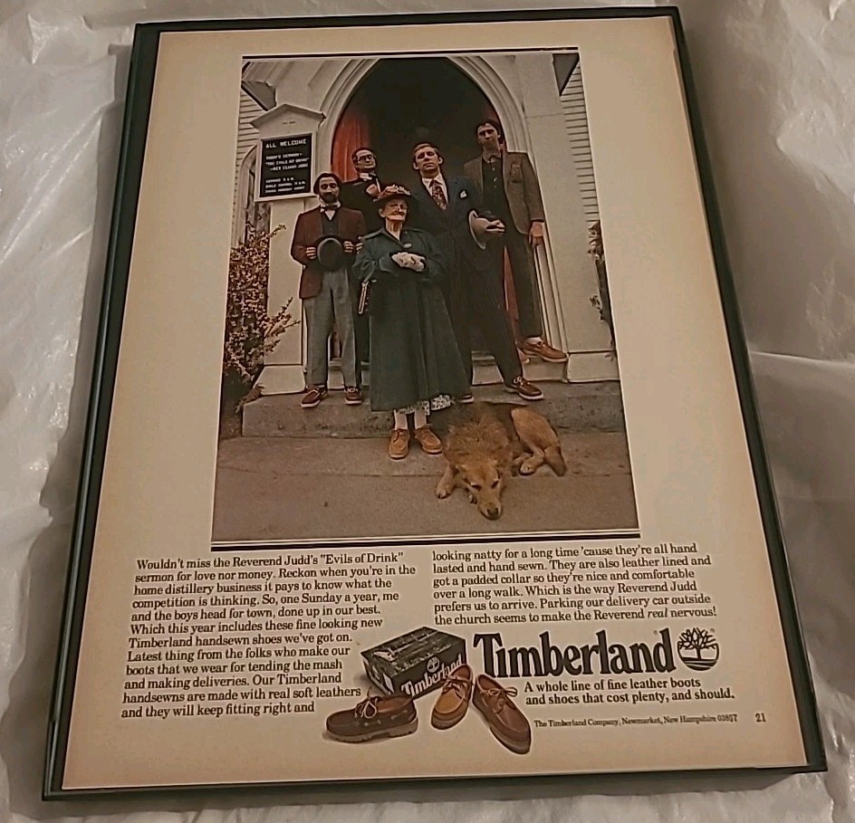 Timberland Shoes And Boots Framed Print Ad 1978 8.5X11 Timberland Shoes And Boots Framed Print Ad 1978 8.5X11