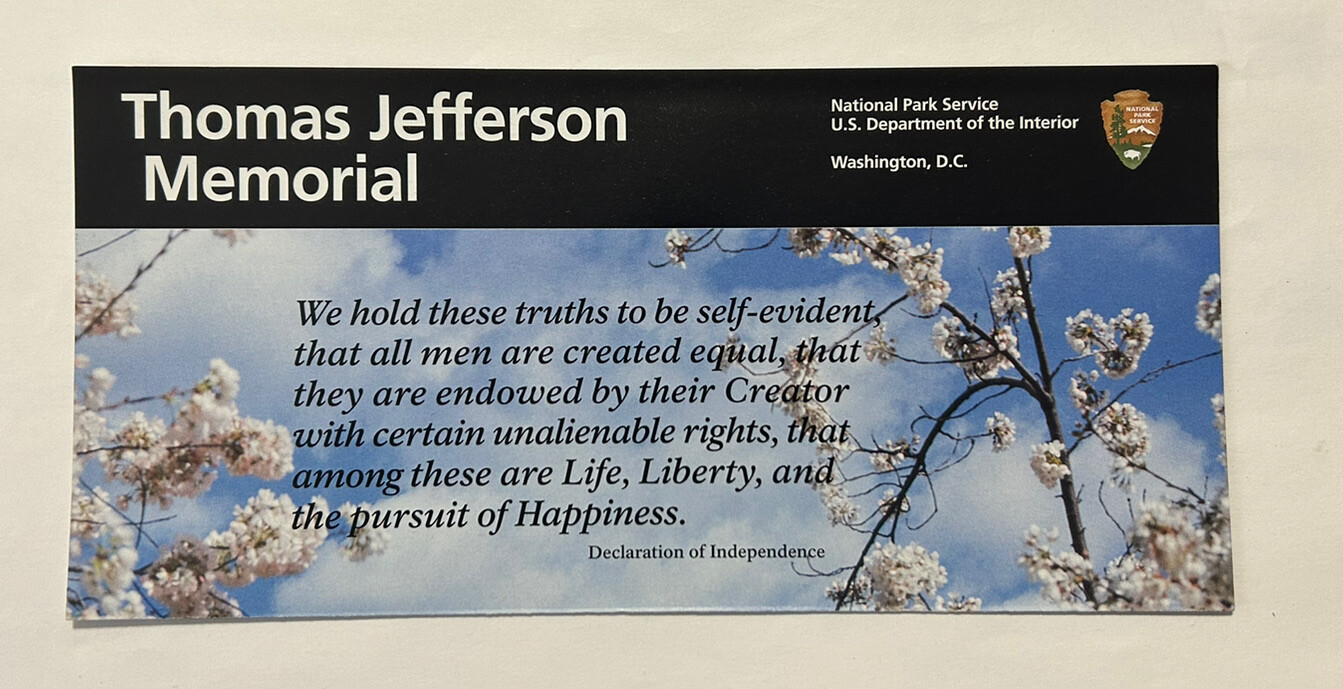2026 Thomas Jefferson Memorial National Park Unigrid Brochure Map Washington DC