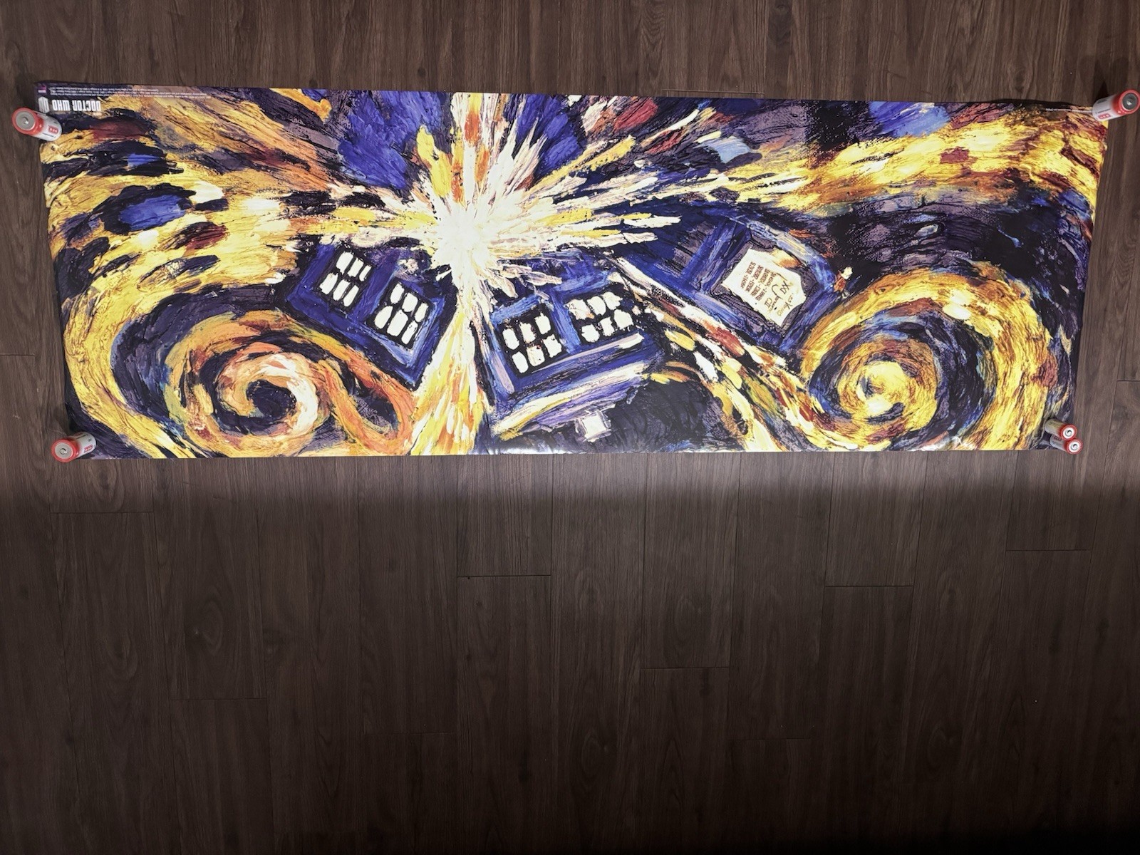 HUGE  2012 Dr. Who Poster  Exploding Taris Poster 62 x 21 Inches