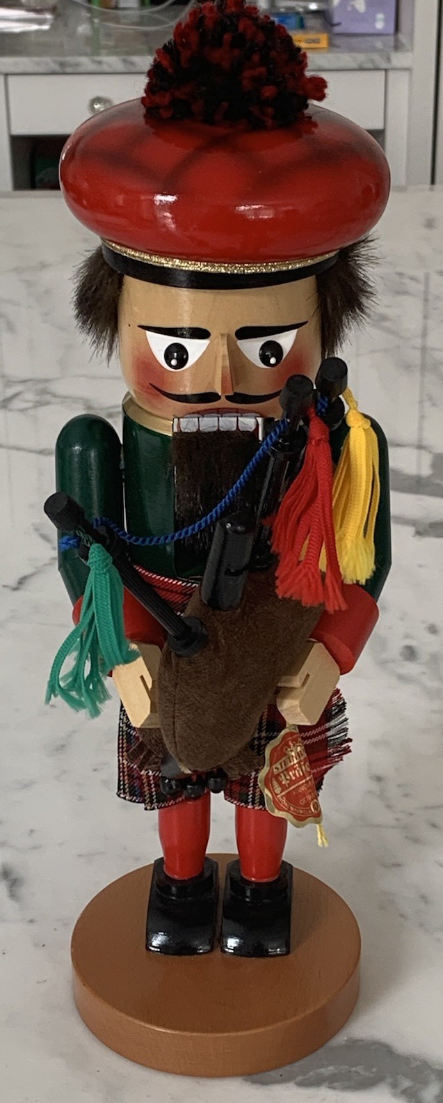 STEINBACH VOLKSKUNST Bagpiper NUTCRACKER 14” Handmade German Stamped w/Tag STEINBACH VOLKSKUNST Bagpiper NUTCRACKER 14” Handmade German Stamped w/Tag