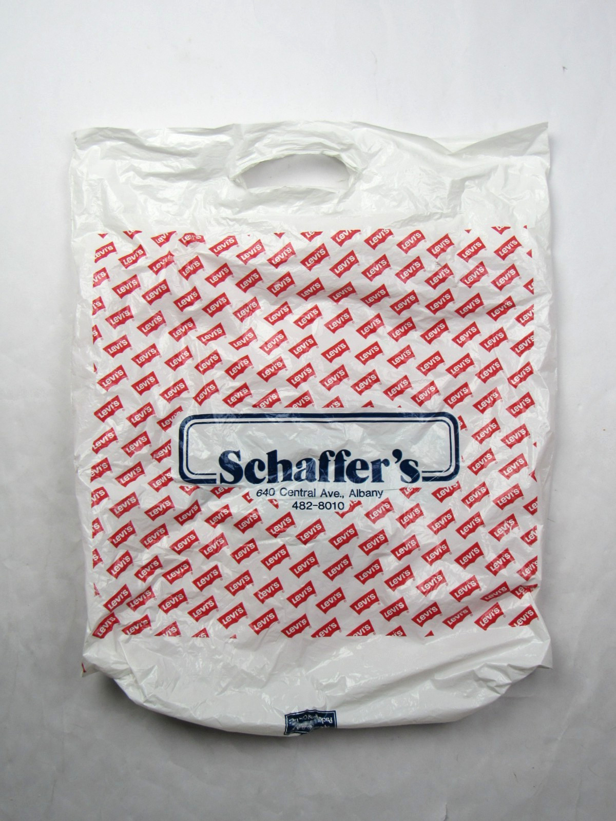 Vtg 1970s LEVI’S Batwing Logo All Over Shopping Bag Plastic Store Display Promo
