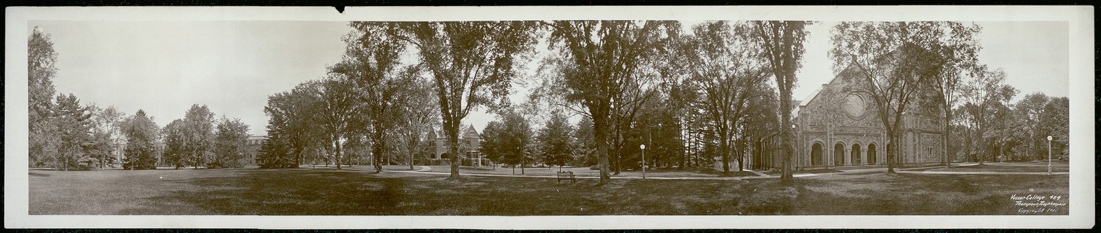 Photo:Poughkeepsie New York Vassar College Panoramic 1912 Buildings
