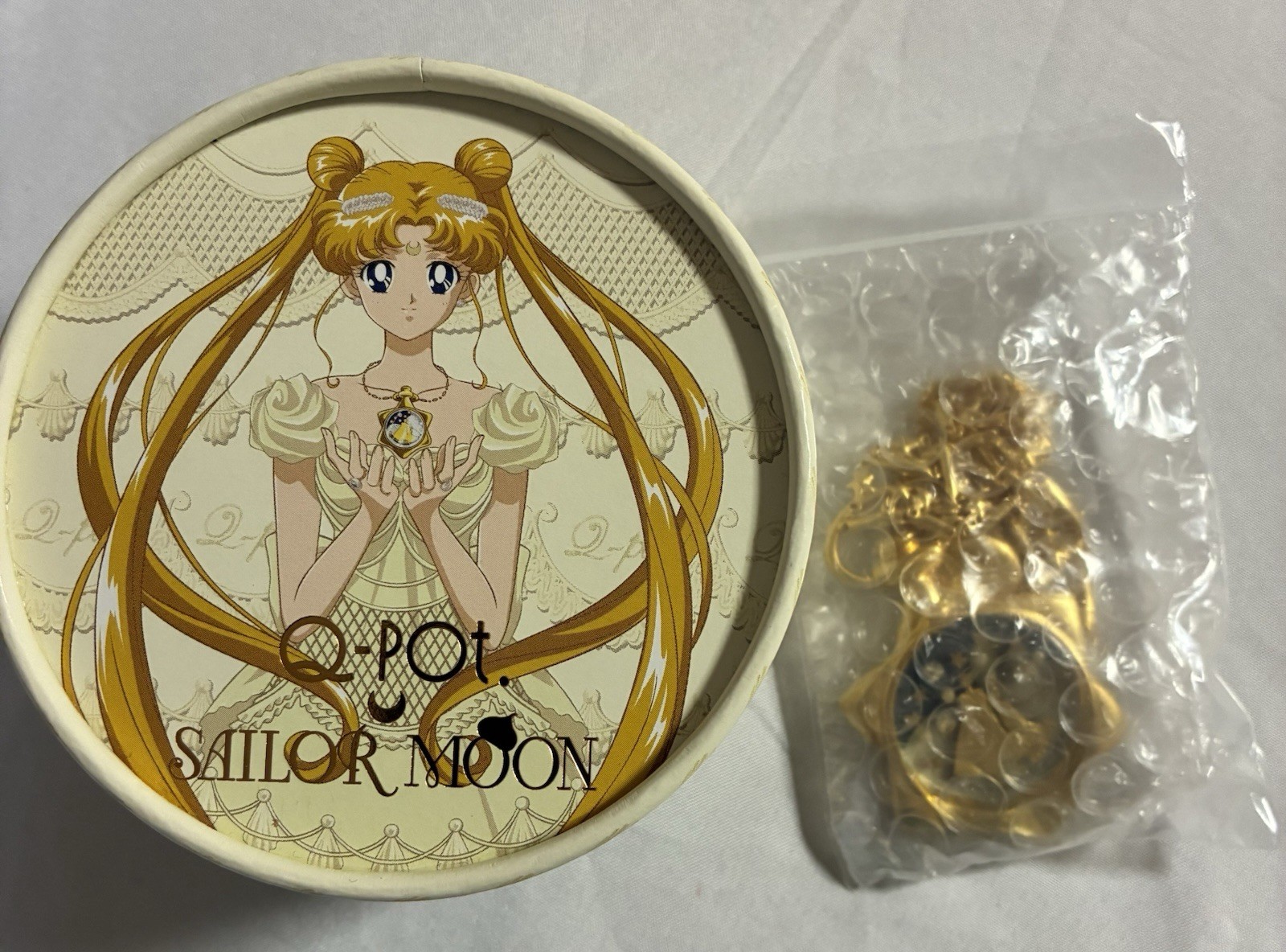 Q-pot Sailor Moon Moon Phase Pocket Watch Necklace Usagi Princess Serenity Japan