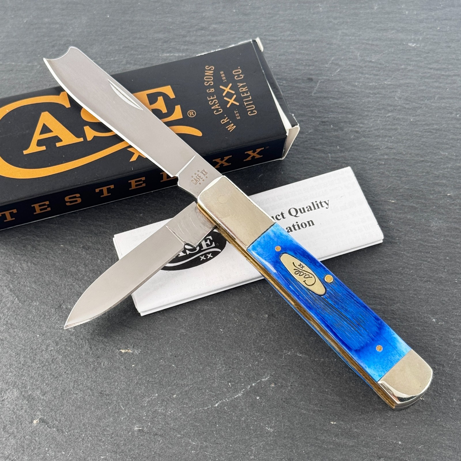 Case XX 25583 Razor Jack Caribbean Blue Bone Stainless Pocket Knife