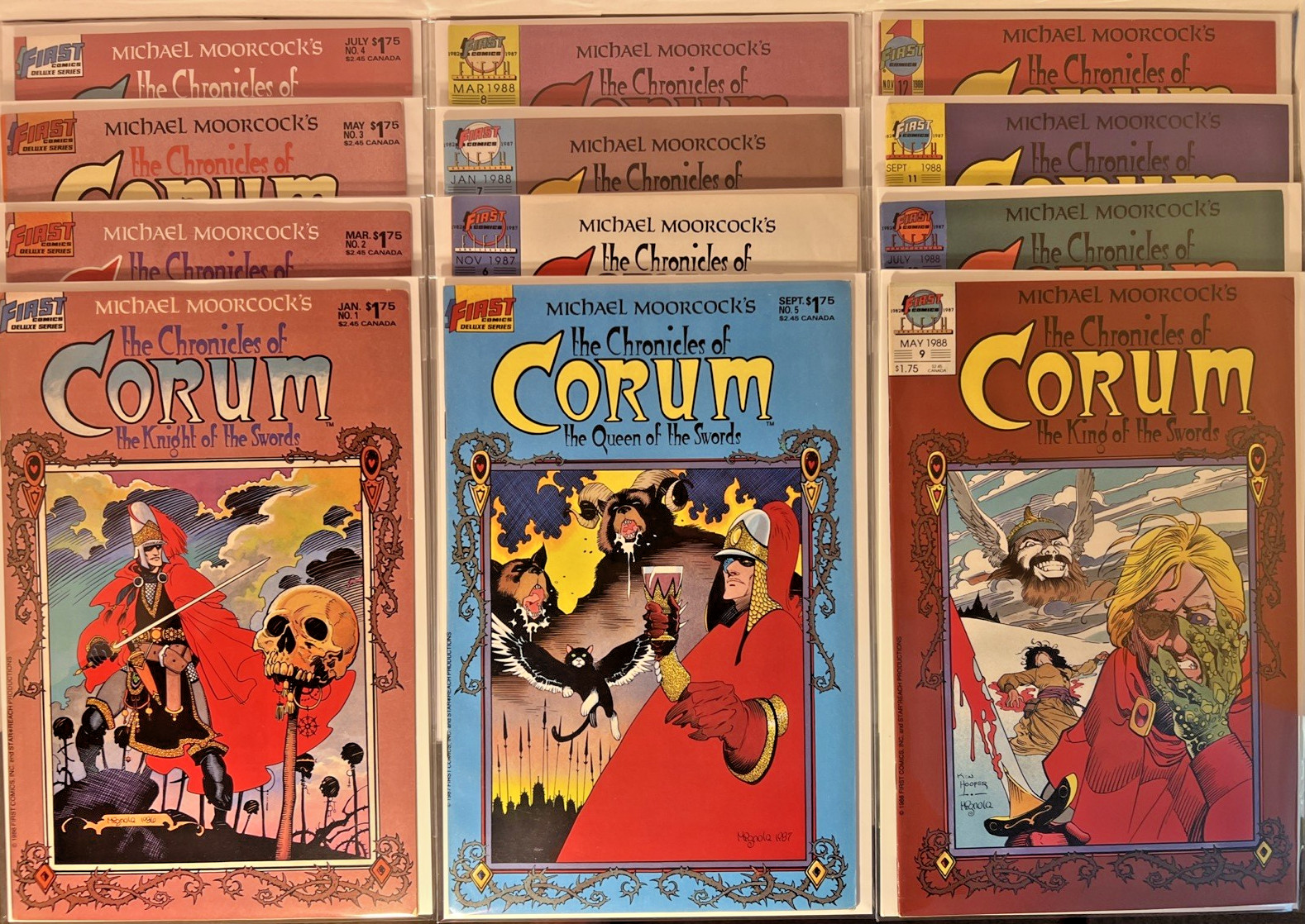 MICHAEL MOORCOCK\'S THE CHRONICLES OF CORUM 1 - 12 COMIC SET MIGNOLA FIRST COMICS