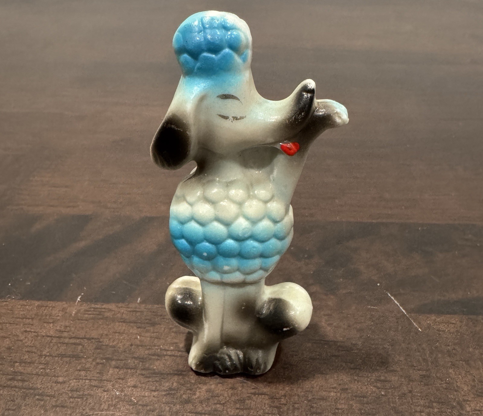 Vintage Kitschy Anthropomorphic Ceramic Blue Poodle Figurine Japan 4” Tall Vintage Kitschy Anthropomorphic Ceramic Blue Poodle Figurine Japan 4” Tall