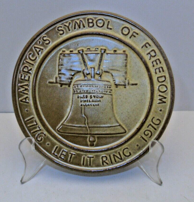 Frankoma Pottery Liberty Bell LB-TR Trivet Desert Gold