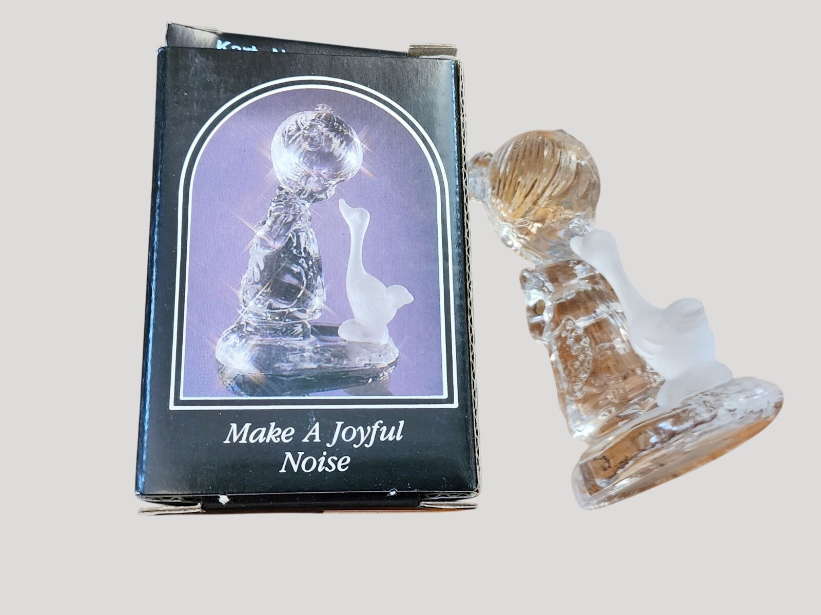 Precious Moments Make A Joyful Noise Lead Crystal Figurine Vtg 1990 Enesco w Box Precious Moments Make A Joyful Noise Lead Crystal Figurine Vtg 1990 Enesco w Box