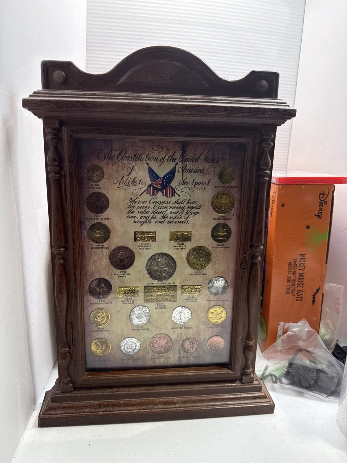 Regency Products Vintage 1974 Constitution Coin Reproduction Set Framed RARE