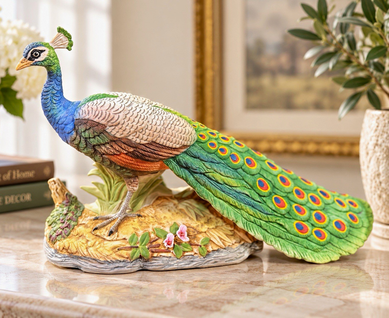 Vintage Andrea by Sadek Peacock Porcelain Figurine Made in Japan 12.5” Vintage Andrea by Sadek Peacock Porcelain Figurine Made in Japan 12.5”