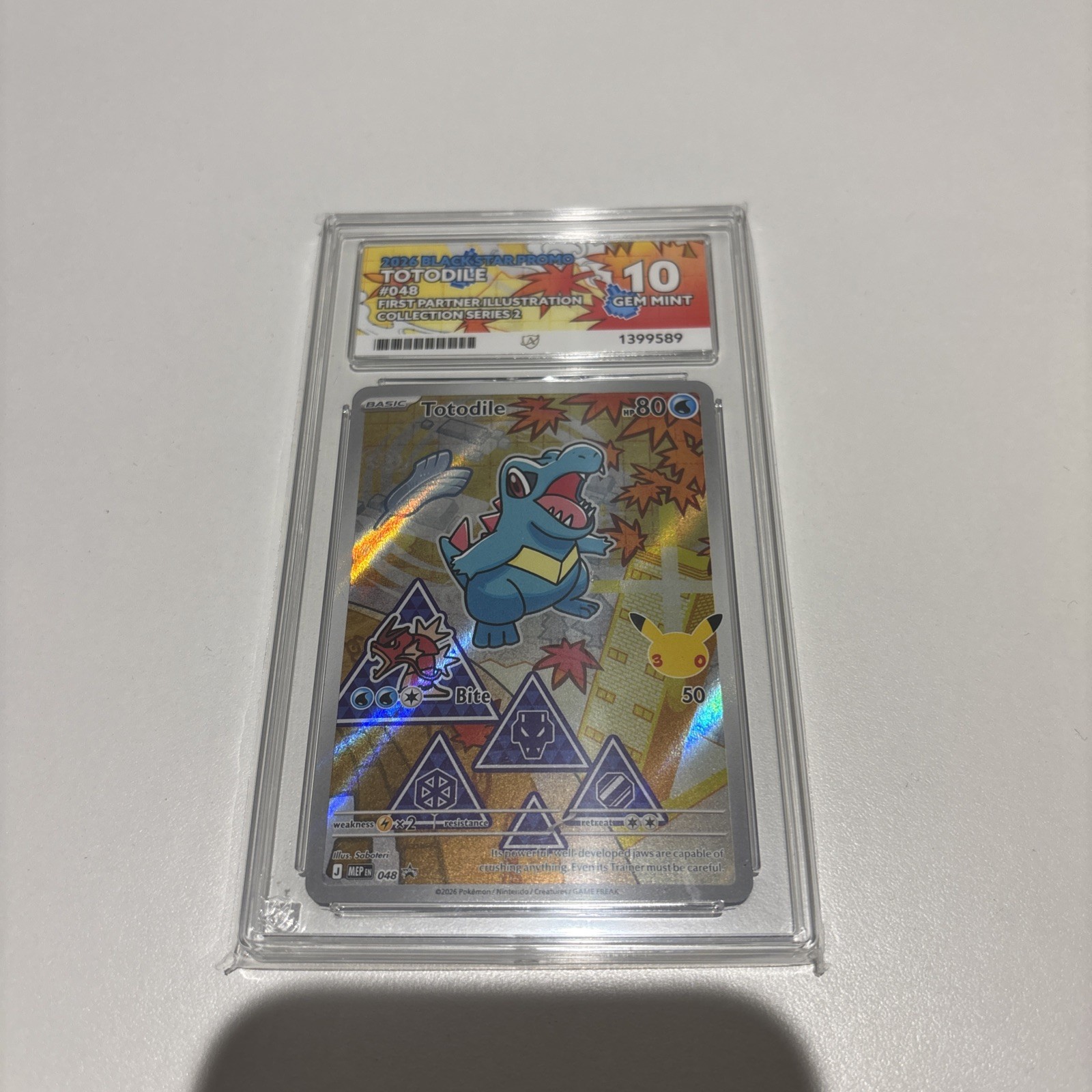 Nintendo Pokémon TCG Totodile 048 Black Star Promo Holo Promo ACE 10 2026 Nintendo Pokémon TCG Totodile 048 Black Star Promo Holo Promo ACE 10 2026