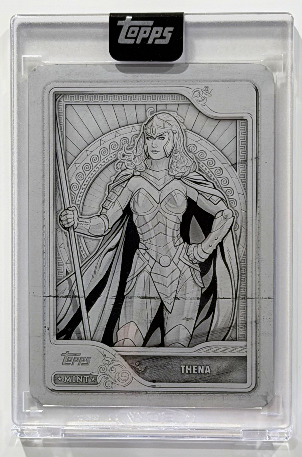 Topps 2026 Topps Mint Marvel Thena Black Printing Plate #10 1/1