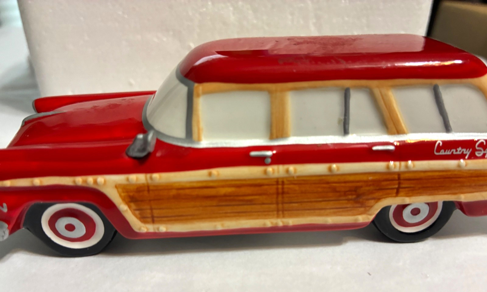 Department 56 Ford Country Squire ceramic figure  1955  5 inches long new in box